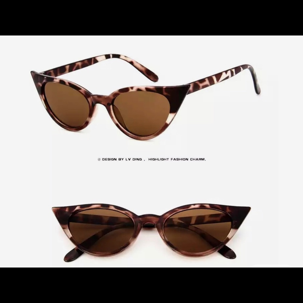 Trendy cats eye glasses in animal print - Picture 1 of 5